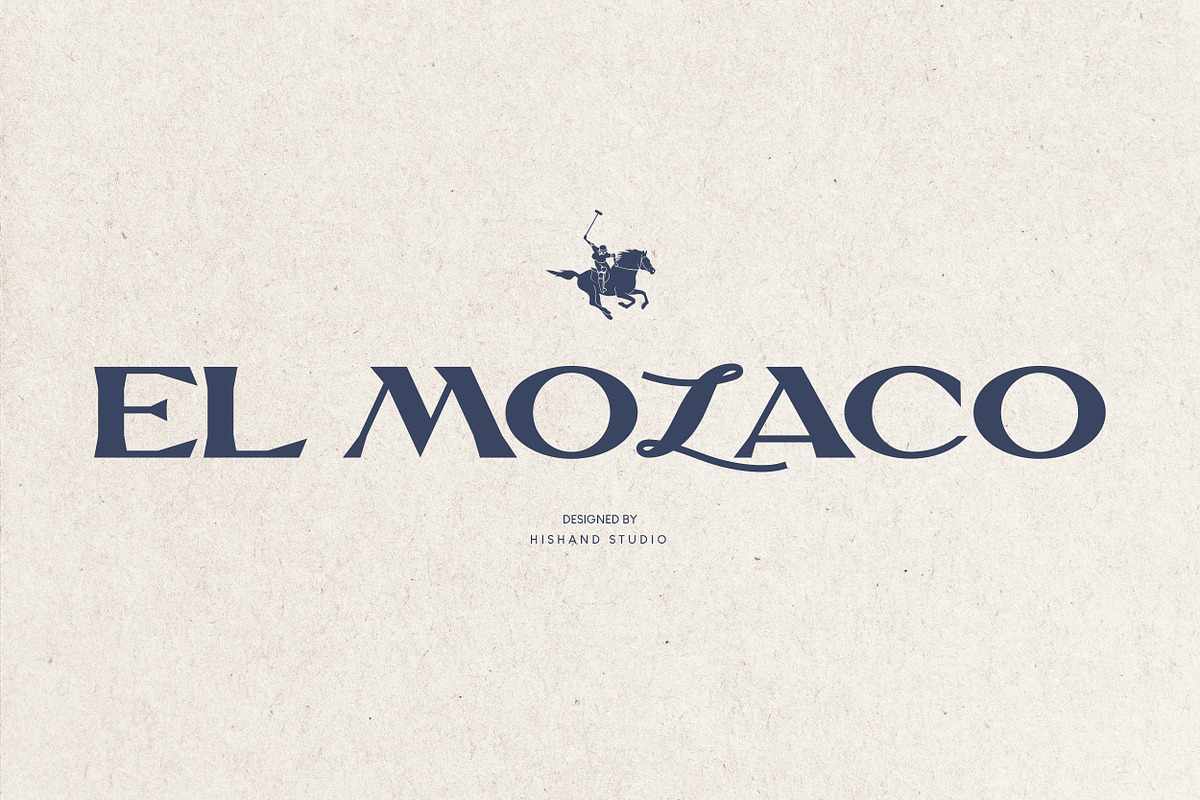 EL MOLACO Display Font, a Serif Font by Hishand Studio (Photo 1 of 10)