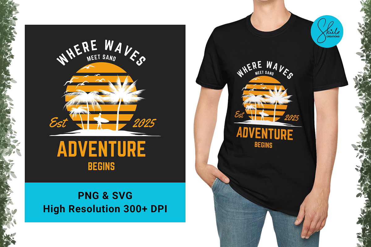 Summer Beach Tshirt Design, an Object Graphic by shielscreations (Photo 1 of 2)