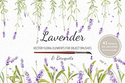 Vector object brushes. Lavender, a Brush Add-On by Peolla (Thumbnail 1 of 13)