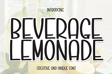 Beverage Lemonade | Script Font
