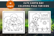 Cute Earth Day Coloring Page, an Education Illustration by Salaly (Thumbnail 2 of 6)