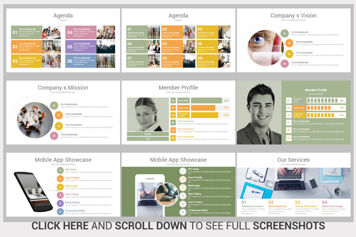 Multi Business PowerPoint Template, a Presentation Template by OceanArt (Photo 11 of 46)