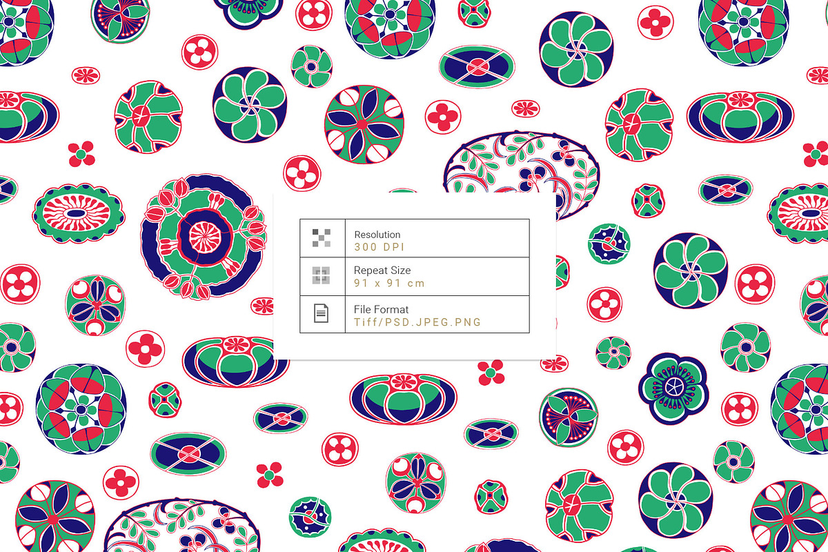 Bold and large art deco style motifs