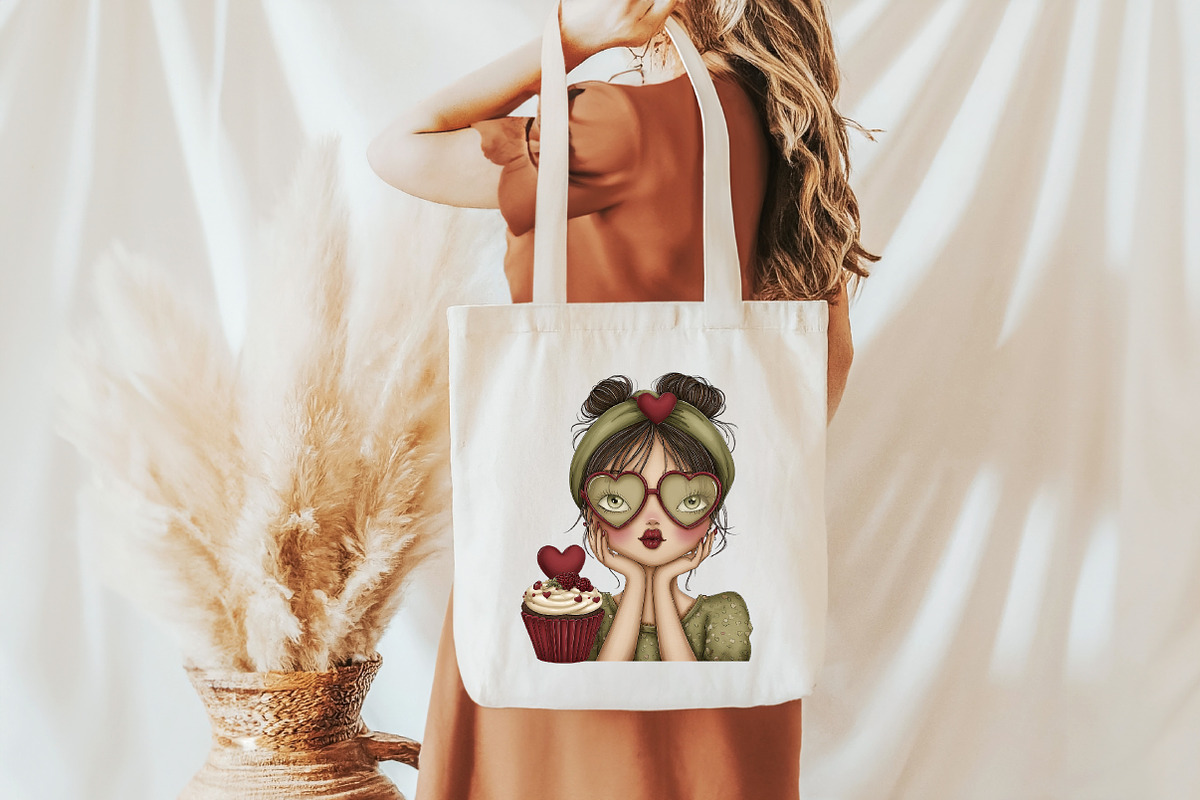 Whimsical Valentine Teen Girl Clipar, an Illustration by designcity5 (Photo 3 of 5)