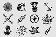 Vintage Nautical Elements, an Object Illustration by ne2pi (Thumbnail 2 of 3)