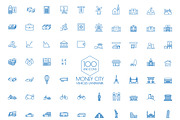 100 icons  Business Travel landmark, an Icon by iconerstock (Thumbnail 1 of 2)
