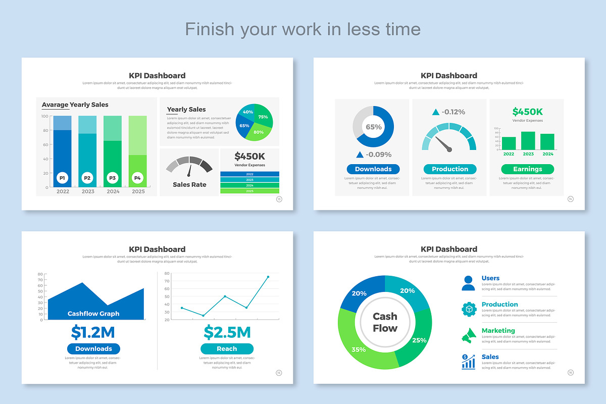 KPI Infographic Google Slide, a Templates & Theme by Mighty-Slide (Photo 5 of 7)