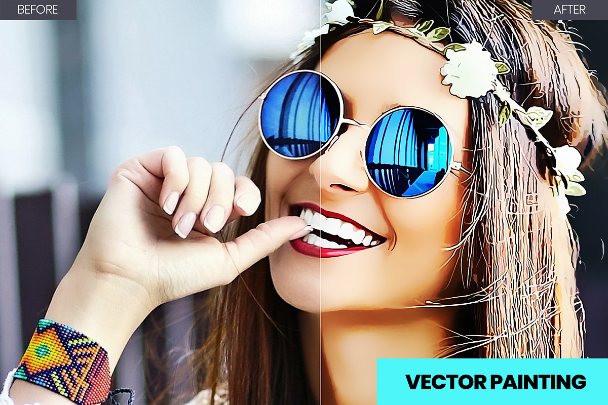 Vector Painting Photoshop Action, an Action Add-On by PSD Action (Photo 2 of 8)