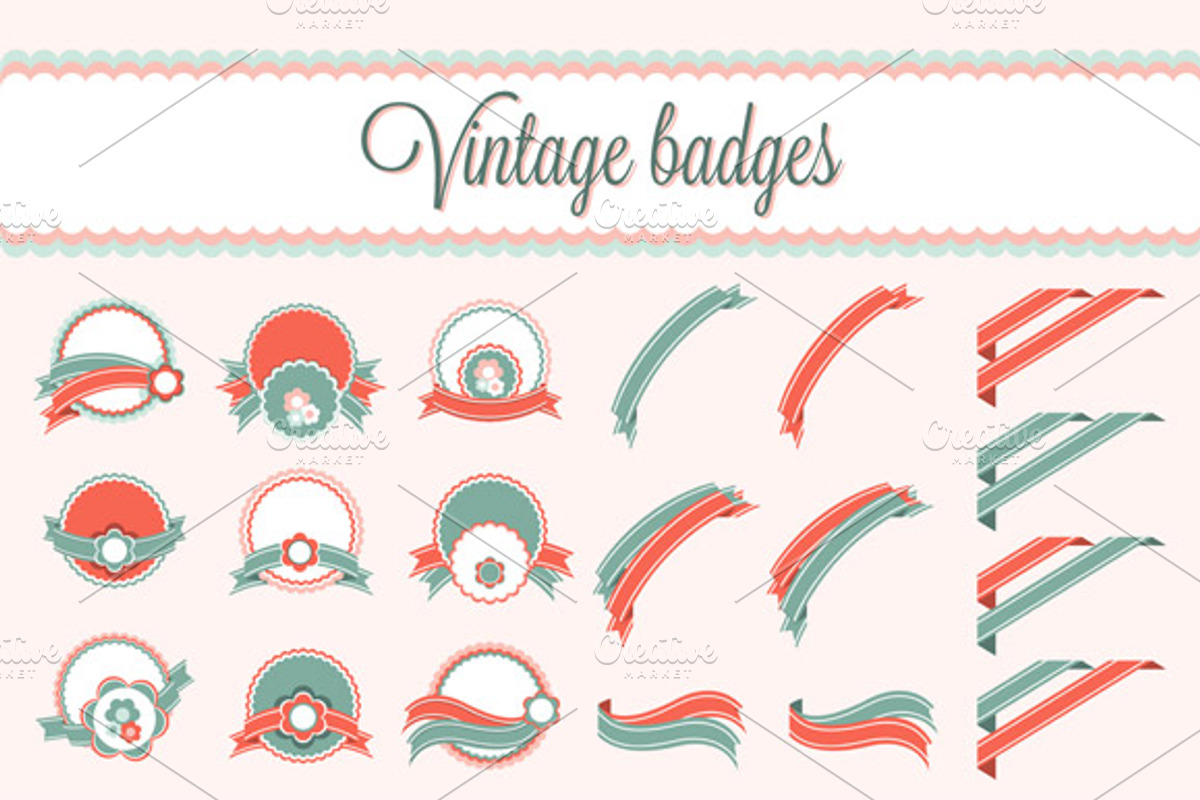 Vintage badges preview 3