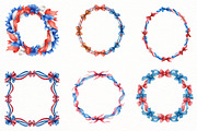 Coquette Patriotic Frames Clipart, an Illustration by Designworld (Thumbnail 2 of 8)