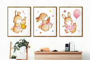 Little Bunny Animals Watercolor, an Animal Illustration by Esui Studio (Thumbnail 4 of 4)