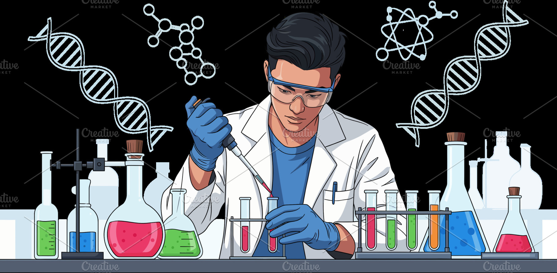 Scientist Conducting an Experiment, a Health & Medical Photo by angellodeco