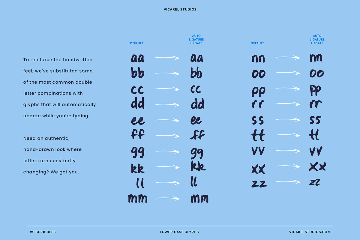 VS Scribbles | A Handwriting Font, a Handwritten Font by Vicarel Studios (Photo 4 of 14)