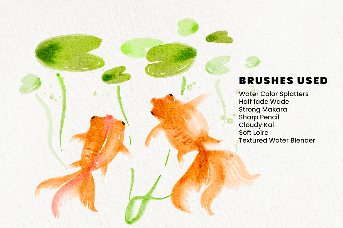 Watercolor Brushes for Procreate, a Brush Add-On by Marshmal Mochi (Photo 4 of 6)