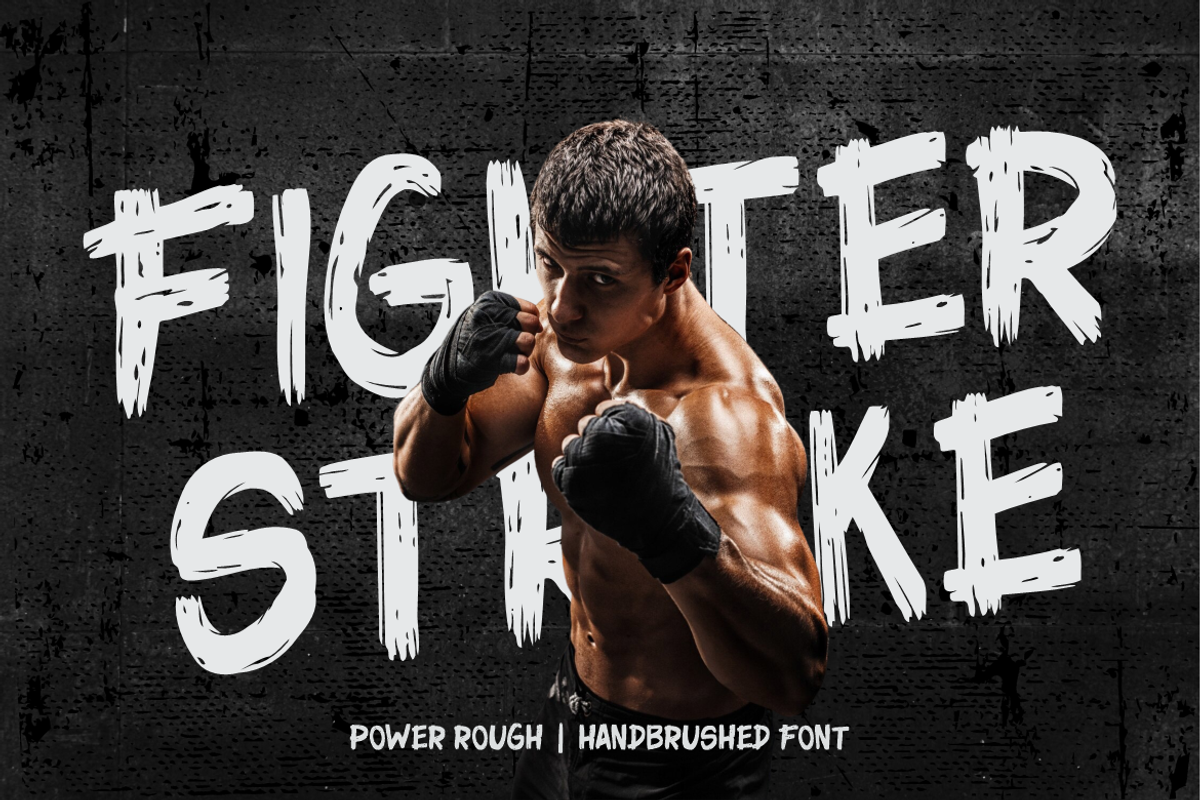 Power Rough Texture Brush Font, a Font by PutraCetol Studio (Photo 2 of 5)