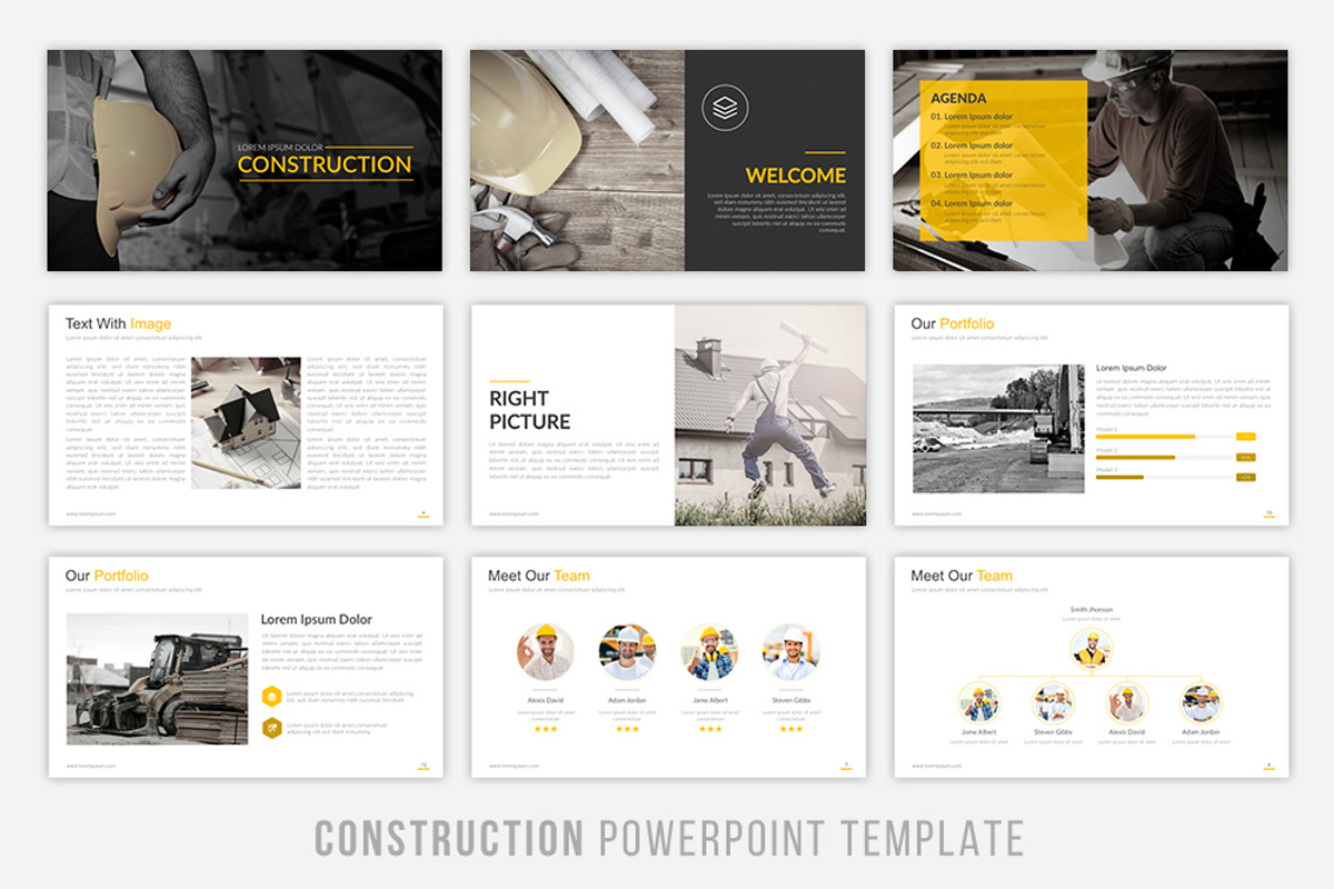 Construction Powerpoint Template, a Presentation Template by Brandearth RRGraph (Photo 2 of 7)