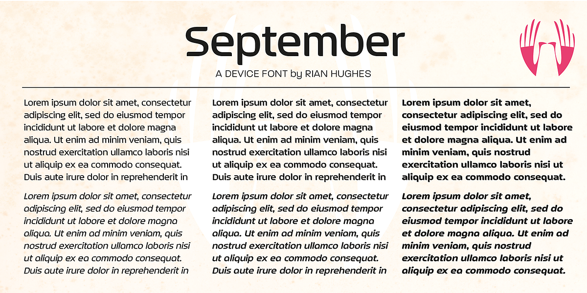 September, a Sans Serif Font by Device (Photo 5 of 6)