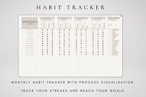 Digital Monthly Habit Tracker