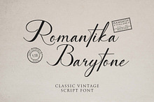 Romantika Barytone Script Font