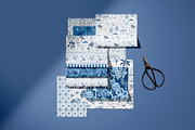 Blue tropical summer beach patterns, a Pattern Graphic by Tani Kuzminka (Thumbnail 19 of 22)