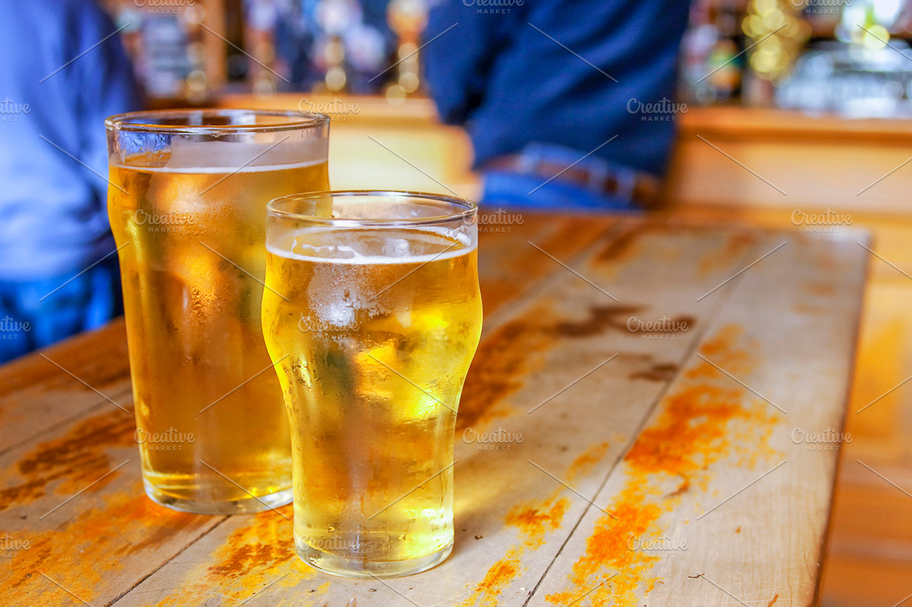Two Golden Ales In A Pub