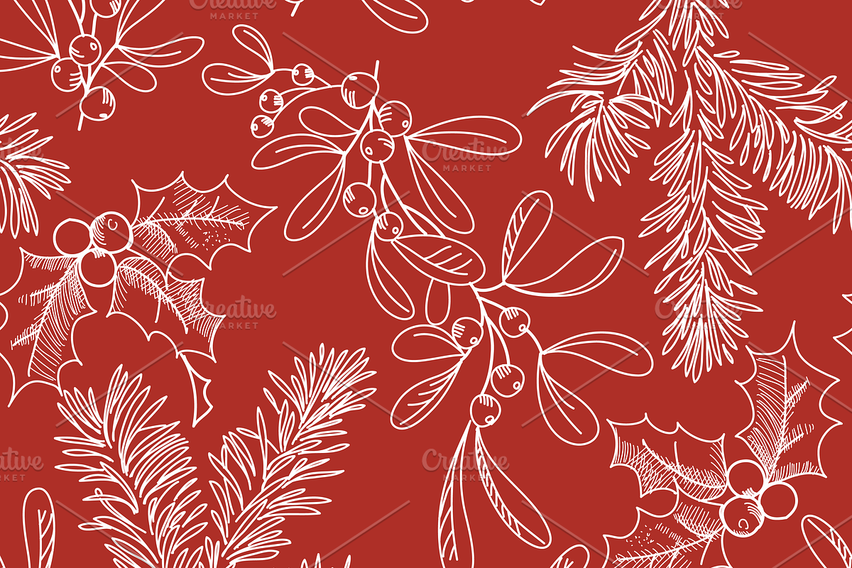 Christmas Scrapbook Retro Paper pack preview 4