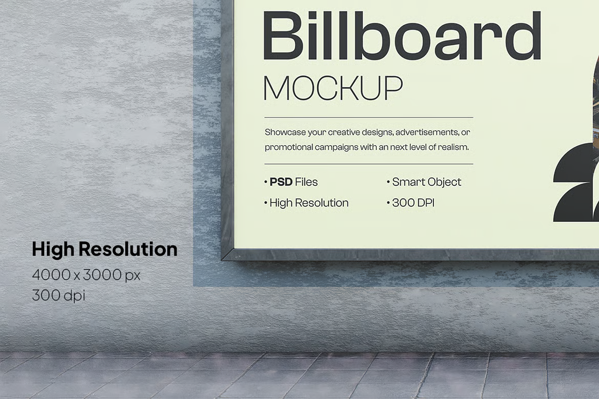 Billboard Mockup - Outdoor View, an Advertising Mockup by graphicsauce (Photo 1 of 4)