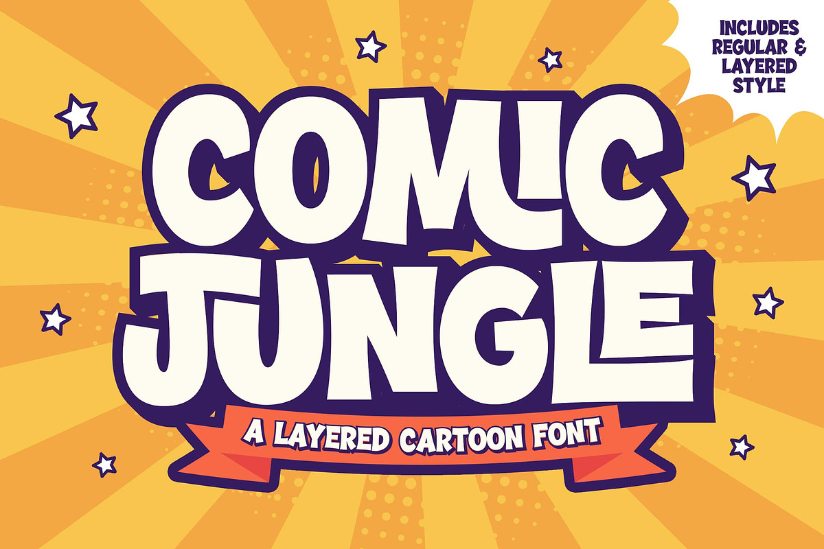 Comic jungle a playful cartoon font, a Sans Serif Font by Blankids Studio (Photo 1 of 12)