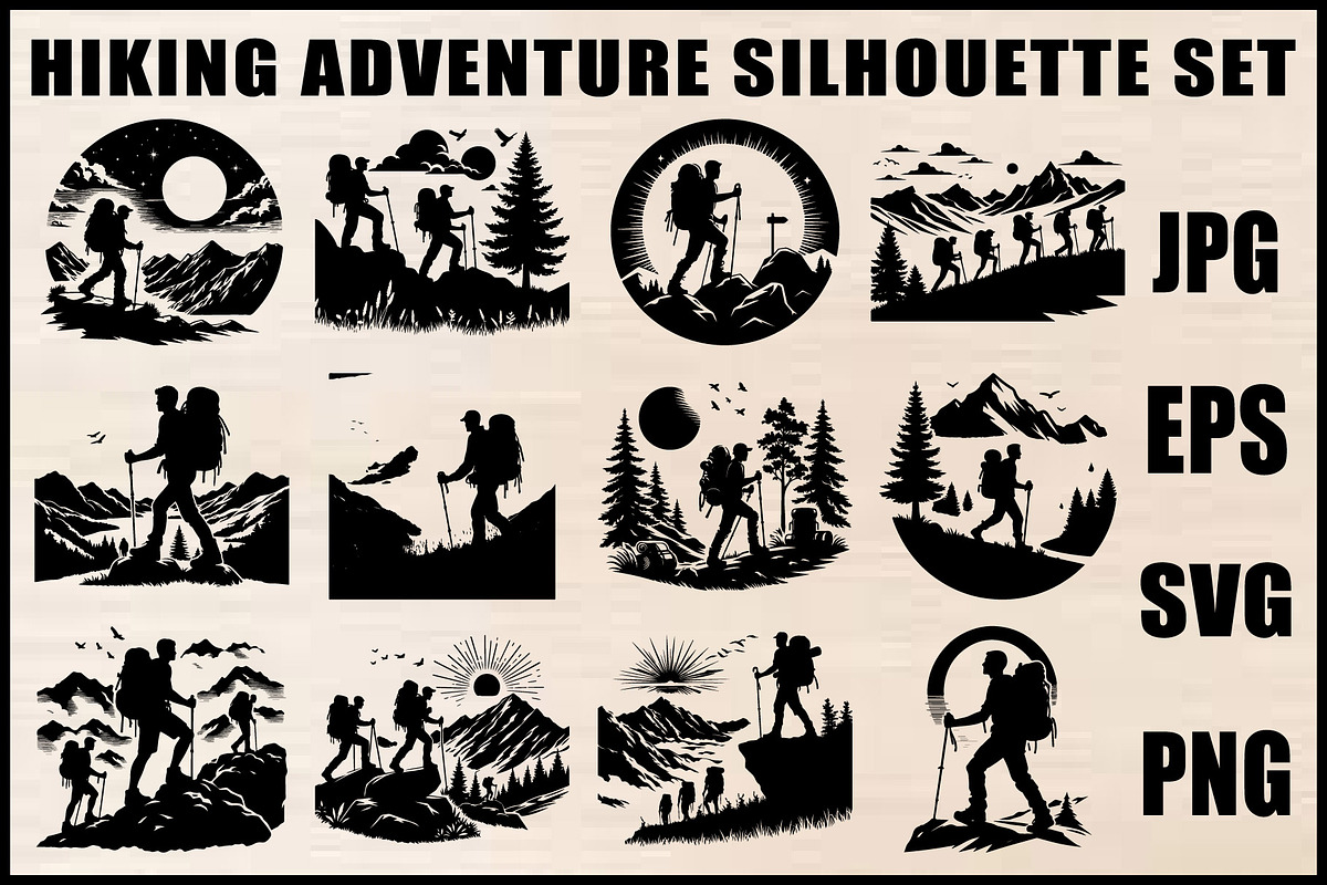 Hiking Adventure Vector Set, an Object Graphic by Creativeshirt (Photo 1 of 13)