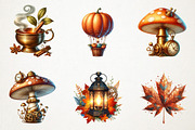 Steampunk Autumn Clipart, an Illustration by RobertsArt (Thumbnail 6 of 7)