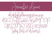 Jennifer Lynne Font Family, a Script Font by Brittney Murphy Design (Thumbnail 2 of 3)