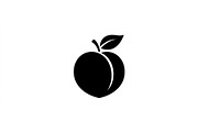 Peach Fruit Silhouette Collection, an Object Graphic by Creativeshirt (Thumbnail 2 of 3)