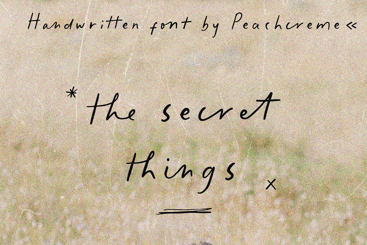 the secret things// handwritten font, a Handwritten Font by PeachCreme (Photo 12 of 12)