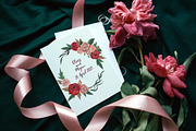 Burgundy Peonies & Blush Roses, an Illustration by Catch the Dream Art (Thumbnail 5 of 14)