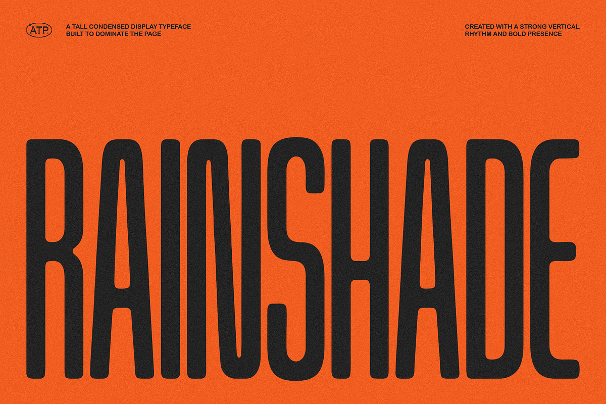 Rainshade - Condensed Display Font, a Sans Serif Font by Typeparties (Photo 1 of 12)