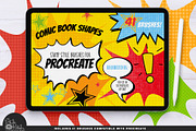 Procreate Comic Shape Brushes Stamps, a Brush Add-On by Studio Kitsch (Thumbnail 1 of 8)
