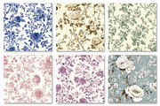 Vintage Floral Toile Seamless Patter, a Pattern Graphic by Dream Creation (Thumbnail 6 of 7)