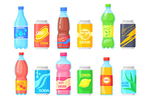 Bottles Fizzy Drinks. Nonalcoholic