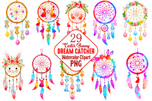 dream catcher made of Easter bunny c, an Illustration by RobertsArt