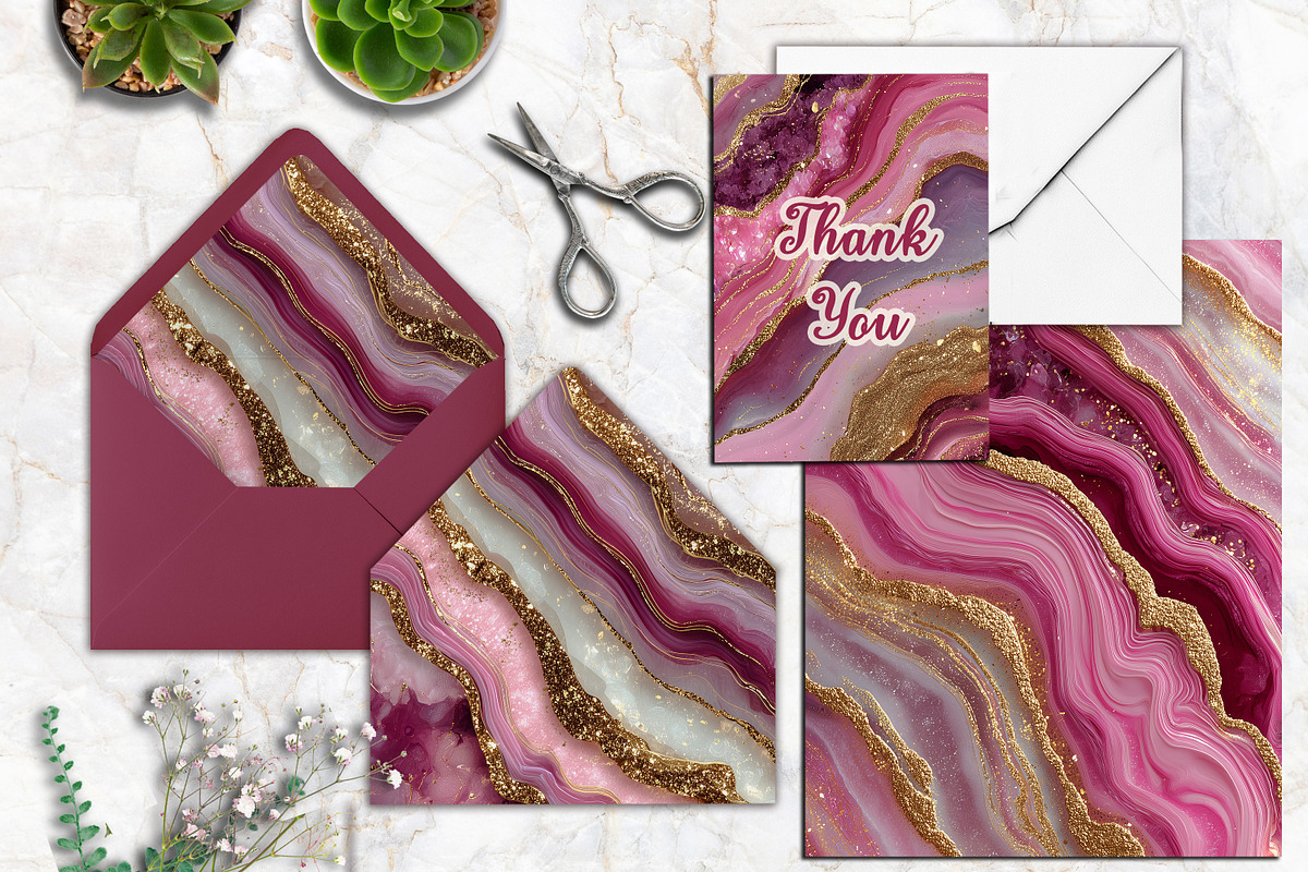 Blush Pink Agate Textures Scrapbooks, a Background Graphic by V Design Creator (Photo 4 of 12)