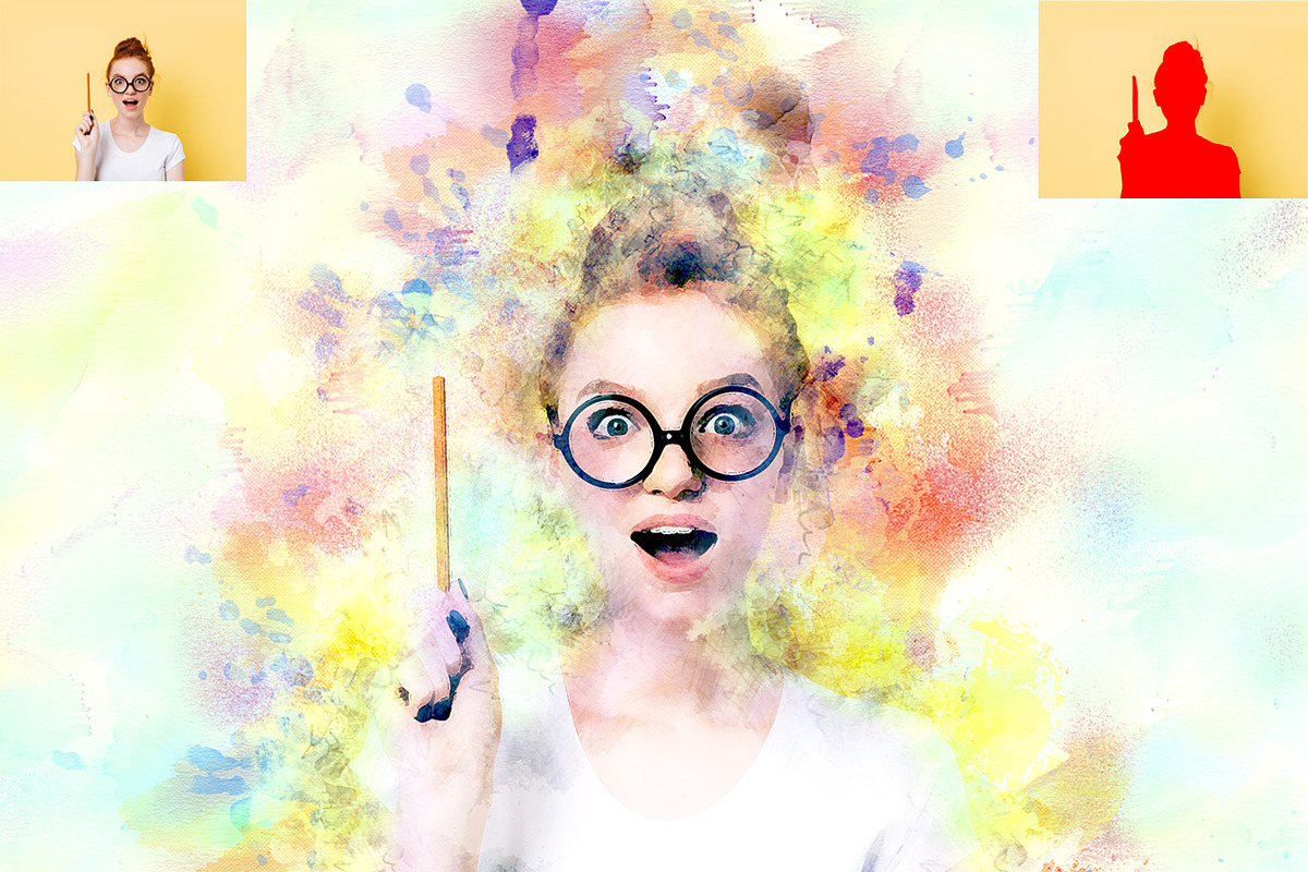 Watercolor Pro Photoshop Action, an Action Add-On by MRI STUDIO (Photo 3 of 14)