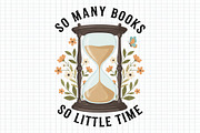 So Many Books so Little Time PNG, an Illustration by Craft Nest (Thumbnail 1 of 6)