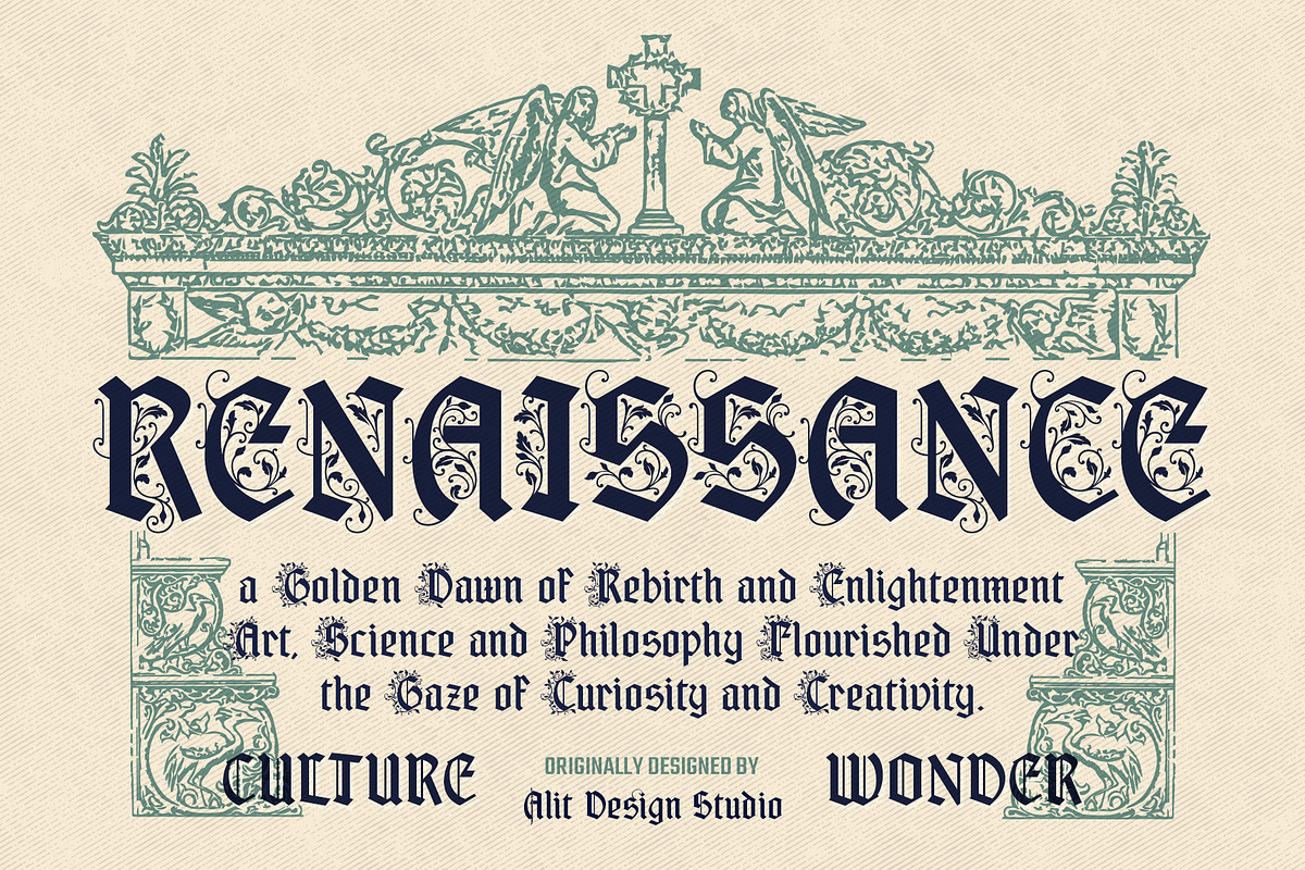 Soul Clock Typeface, a Blackletter Font by alit design (Photo 6 of 20)