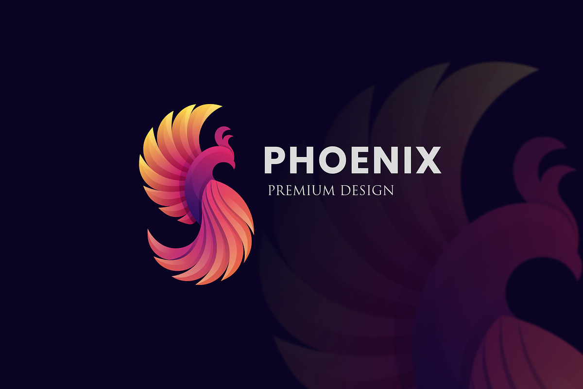 Awesome Phoenix Gradient Logo design, a Branding & Logo Template by Agung_cs