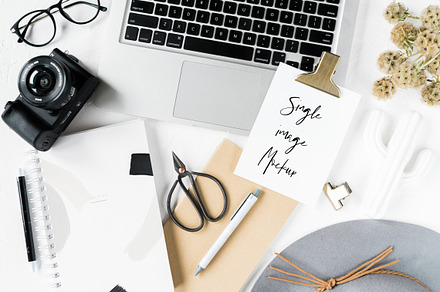 Neutral Desktop Styled Stock Flatlay