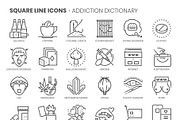 Square line icons, an Outline Icon by Howcolour (Thumbnail 84 of 85)