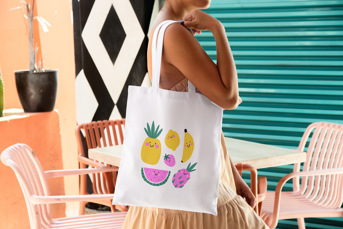 Summer Cute Fruits - vecror clipart, a Food Illustration by Barkova Nadya (Photo 4 of 8)