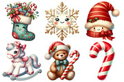 Kawaii Vintage Christmas Clipart, an Illustration by Pixels.Craft (Thumbnail 2 of 7)