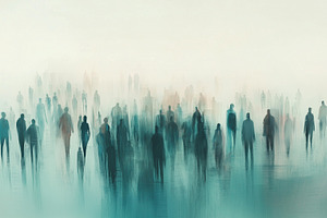 Crowd of abstract silhouettes, a Person Photo by MistyDay