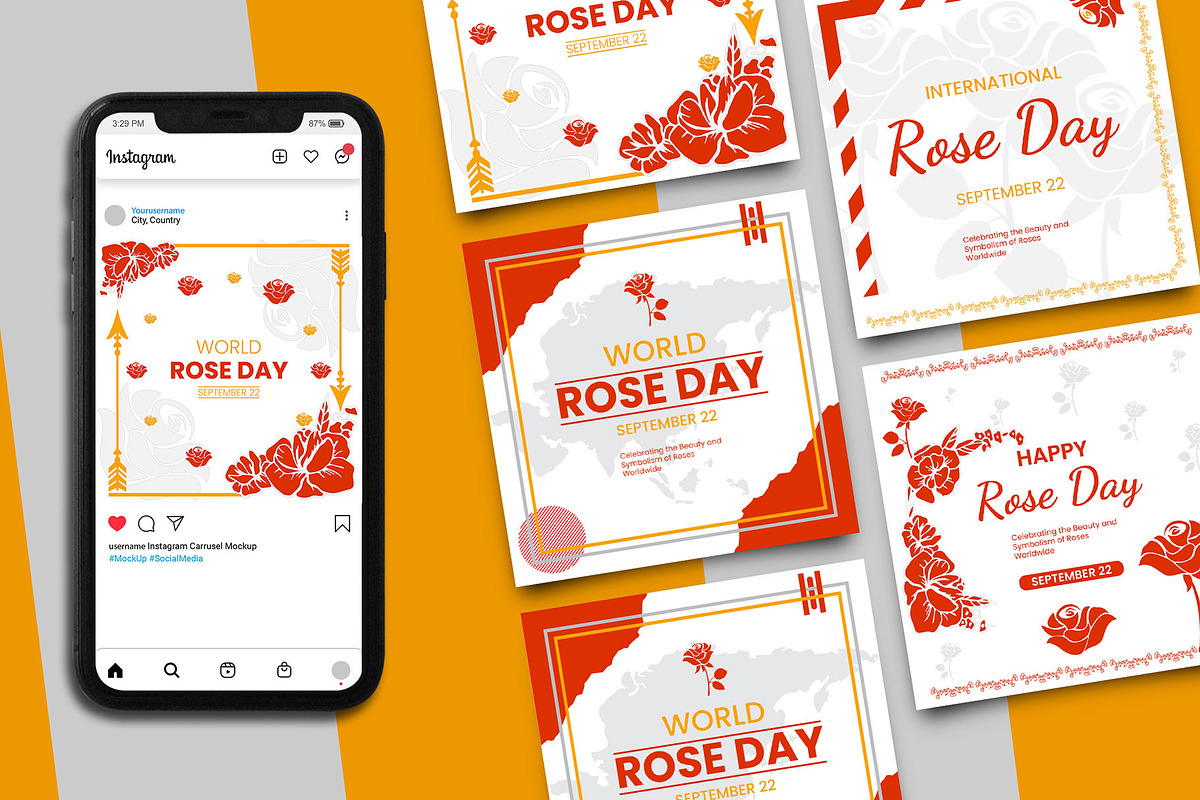 World Rose Day Instagram Template, a Social Media Template by Artnivora.Std